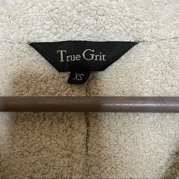 True Grit Tumbled Faux Suede Silverton Coat Green - Picture 4 of 7